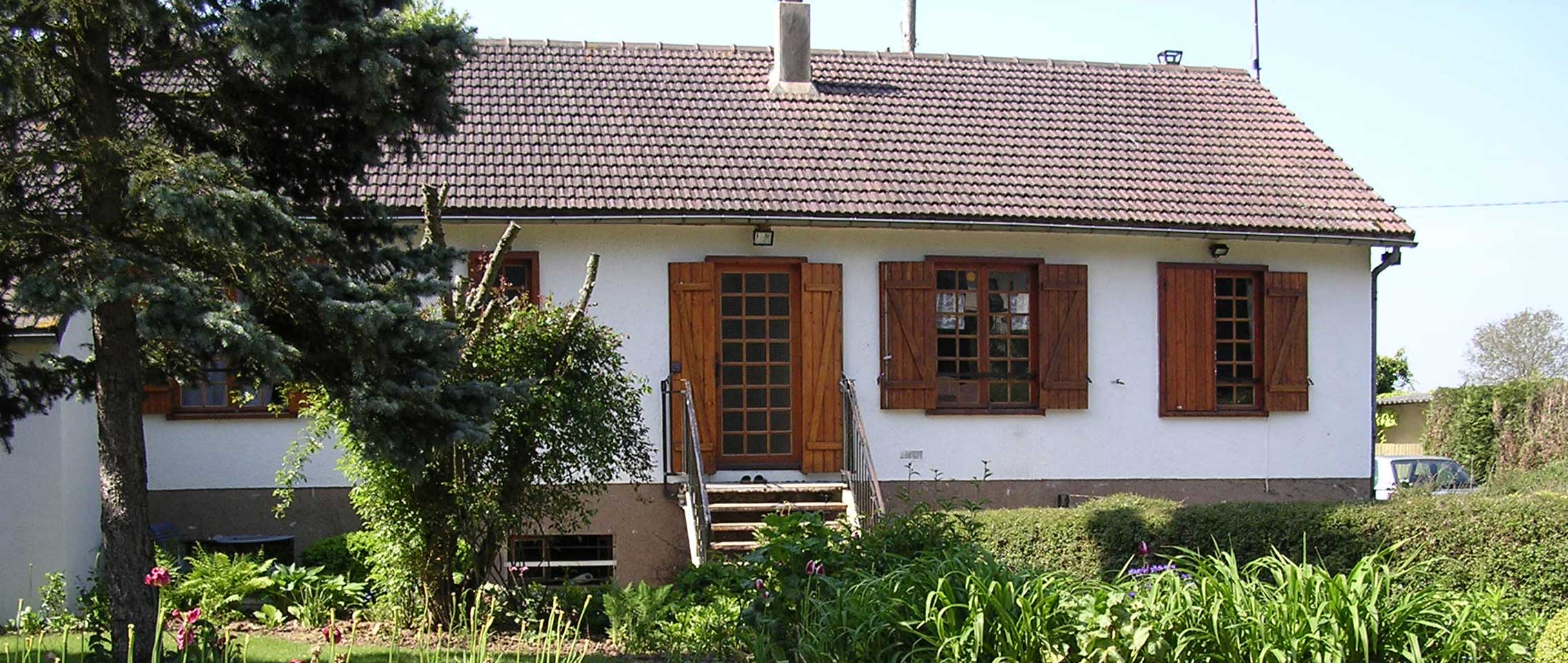 La façade de la maison